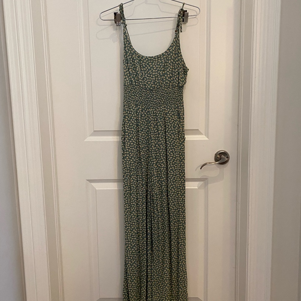 American Eagle Outfitters Green Patterned Maxi Dress